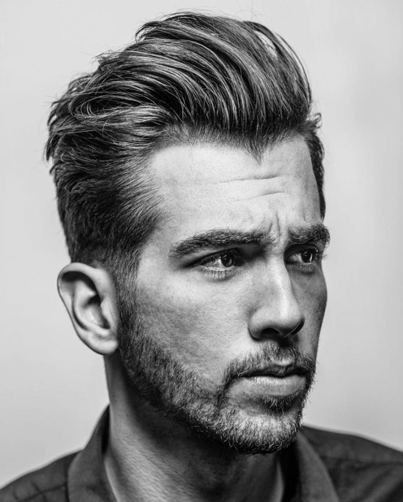 Messy pomp medium hairstyles men